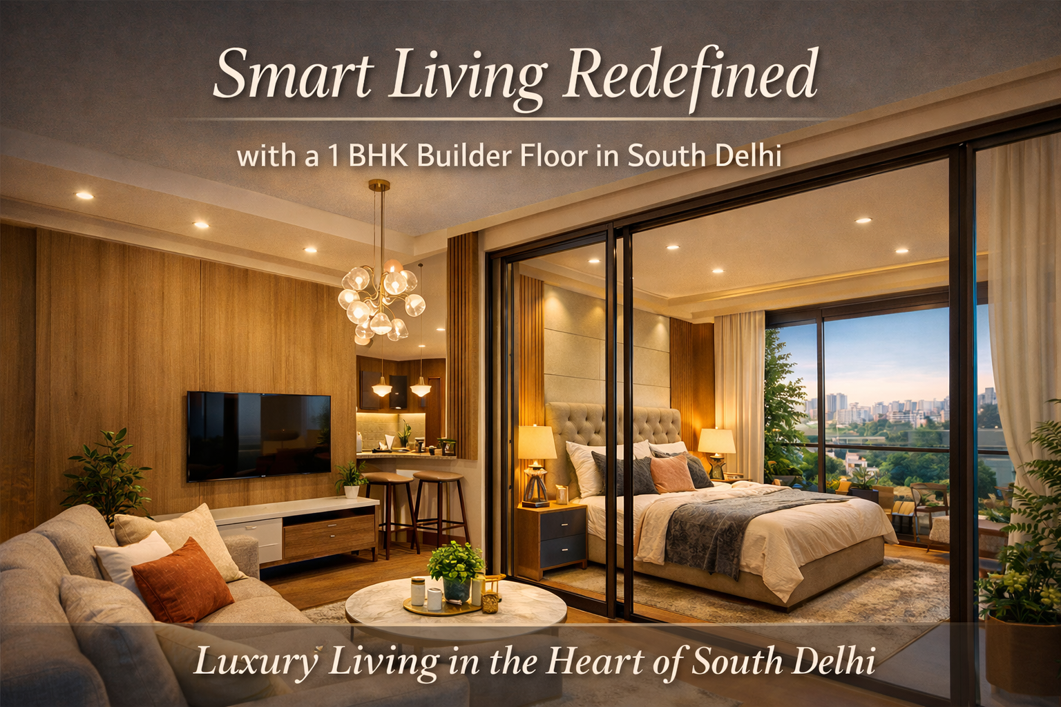 1 BHK builder floor in South Delhi